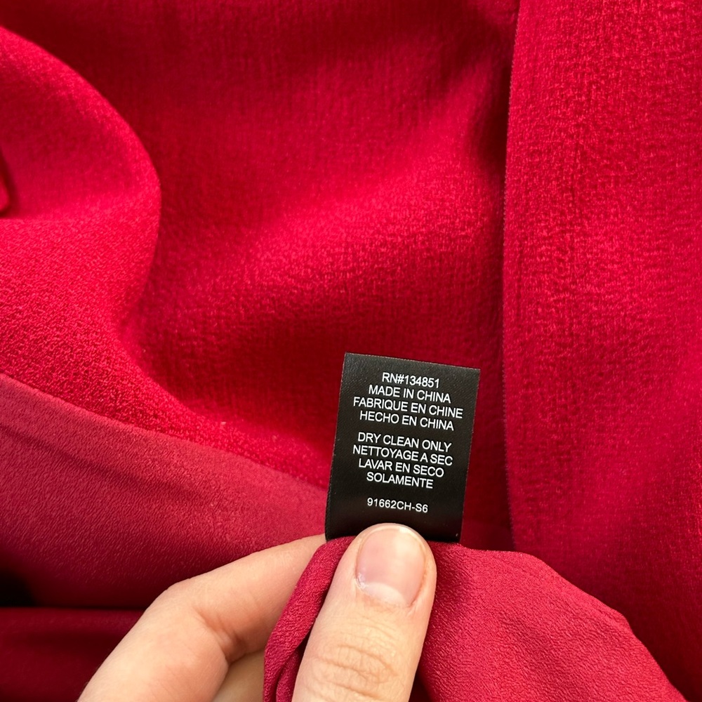 Chandler Henry Red Tie-Waist MIDI Dress - Picture 8 of 8